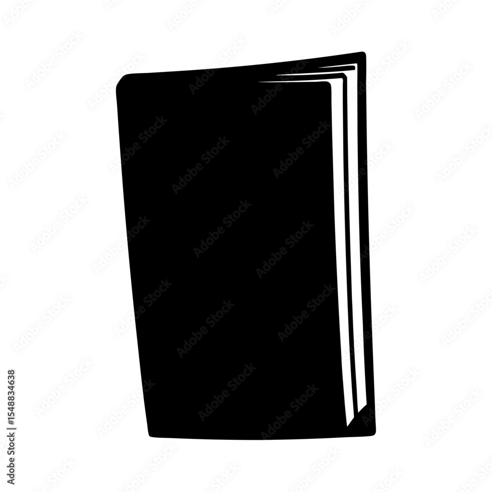 Simple Book Icon Design in Black and White for Education and Reading Simple Book Icon Design in Black and White for Education and Reading