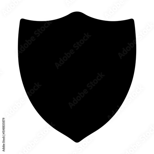 A strong black shield symbolizes protection and represents heraldic traditions nicely