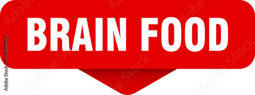 brain food sticker. brain food sign on transparent background
