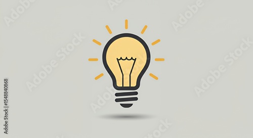 Illuminated Idea: A Vector Graphic of a Light Bulb Symbolizing Innovation