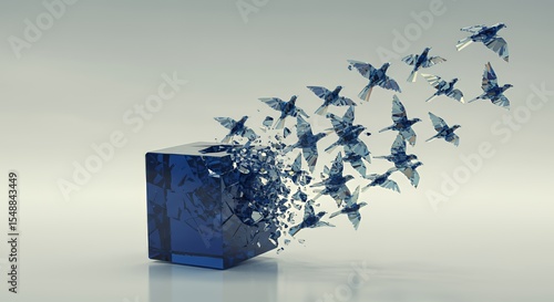 Shattered Prism: Avian Liberation from Crystalline Cage