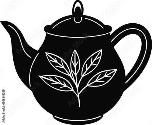 Tea Pot Silhouette Graphics Perfect for Cafe and Kitchen