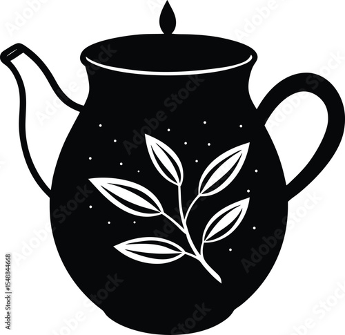 Tea Pot Silhouette Graphics Perfect for Cafe and Kitchen