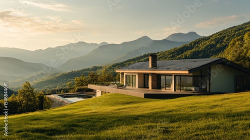 Harmonious integration of modern architecture with breathtaking mountain scenery