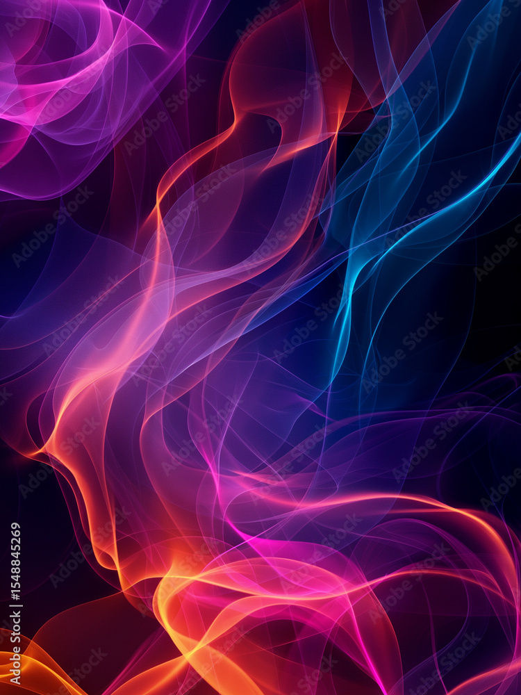 Vibrant and futuristic digital artwork featured geometric shapes fluid, dynamic line form swirling vortex gradient color. Vibrant and futuristic digital artwork featured geometric shapes fluid, dynamic line form swirling vortex gradient color.