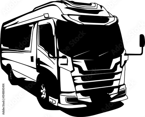black silhouette of medium transport car