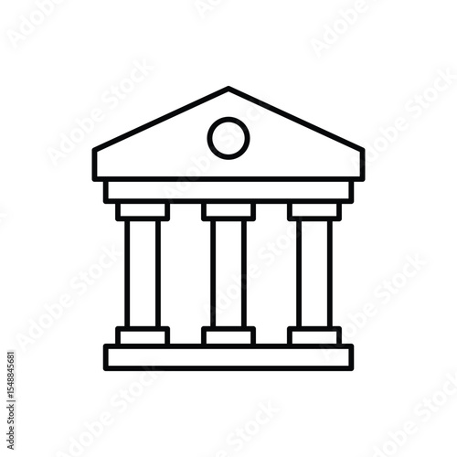 Museum Building Icon vector stock illustration
