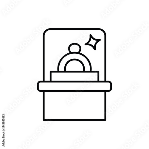 Exhibit Display Icon vector stock illustration