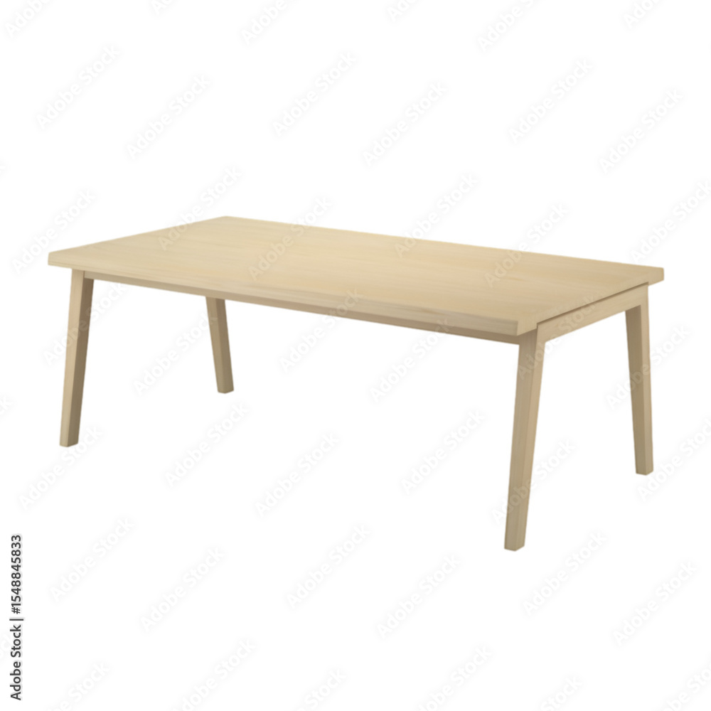 A round light wood table with a minimalist design featuring simple yet sturdy legs perfect for casual dining or living room spaces A round light wood table with a minimalist design featuring simple yet sturdy legs perfect for casual dining or living room spaces