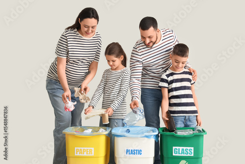 Family with containers sort...