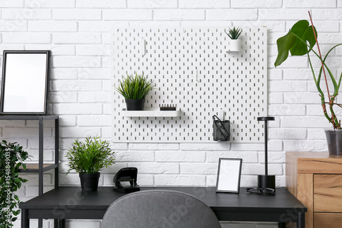 Interior of office with wor...