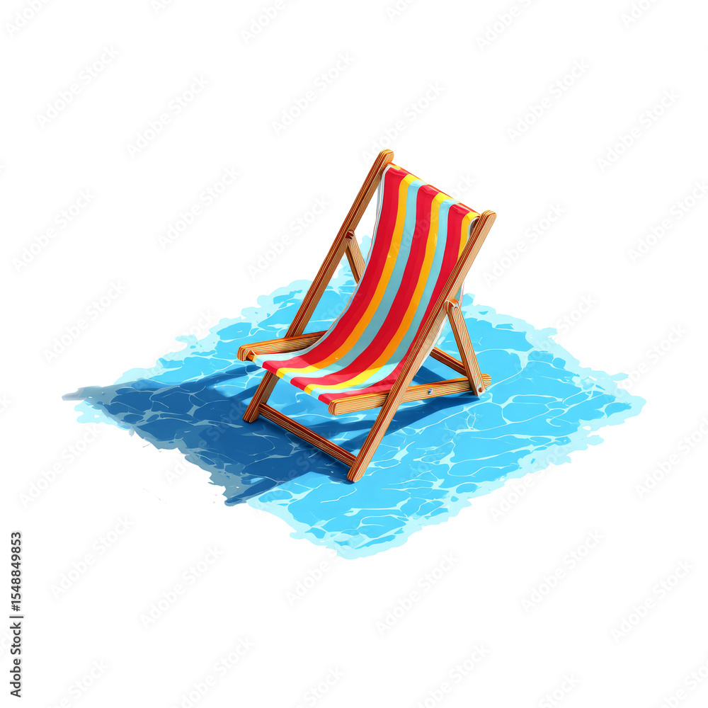 3d beach chair isolated on transparent background. Png 3d beach chair isolated on transparent background. Png
