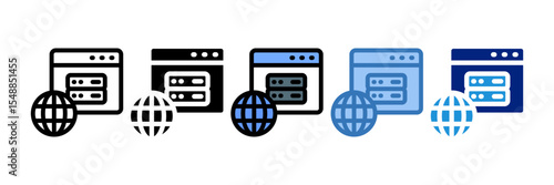 Web Hosting Icon Element For Design