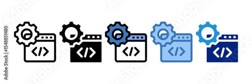Web Developer Icon Element For Design