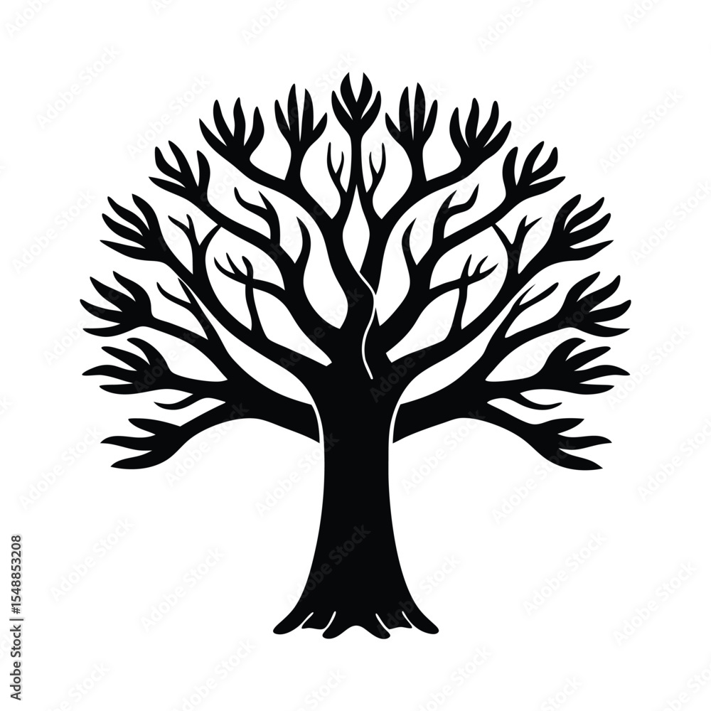 Naklejka premium tree silhouette vector