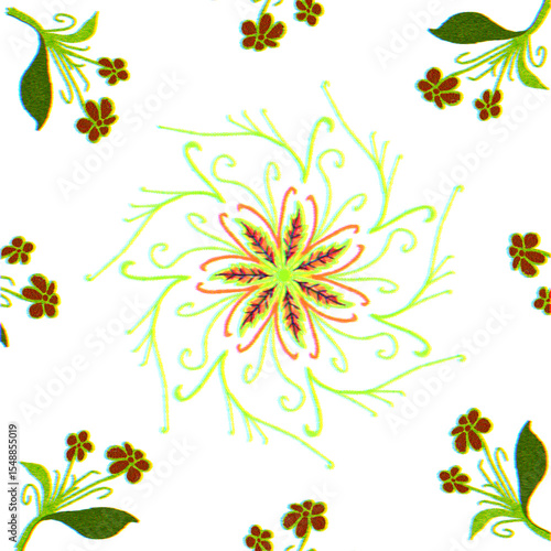 set of flowers