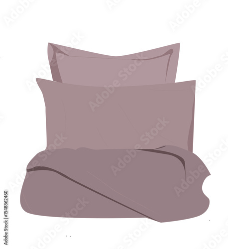 pillows and blankets. Vector illustration of pillows and blanket.