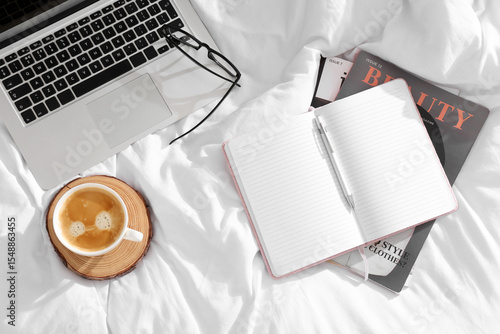 Blank notebook with magazin...
