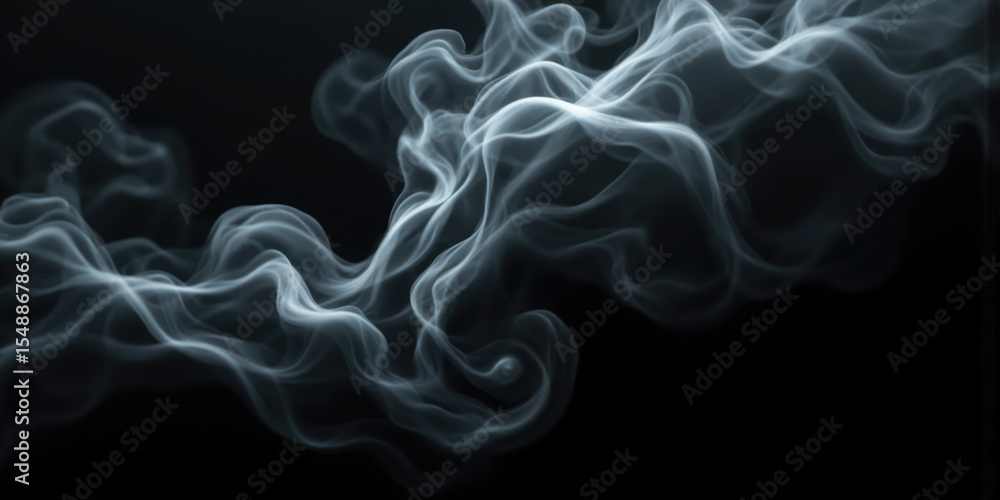 custom made wallpaper toronto digitalSmoky Mist Swirling in a Dark Background Ethereal wisps of white and gray smoke gently swirling in a deep black