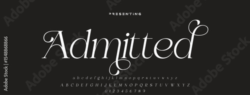 Elegant alphabet letters font logo. Typography luxury classic lettering serif fonts decorative wedding vintage retro logos, design for fashion, beauty shop and brand. vector illustration