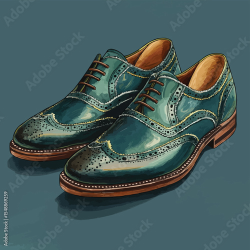 Classic Men's Brogue Shoes with Perforated Detailing