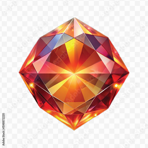 realistic 3d vibrant gemstone in different style isolated on transparent background 