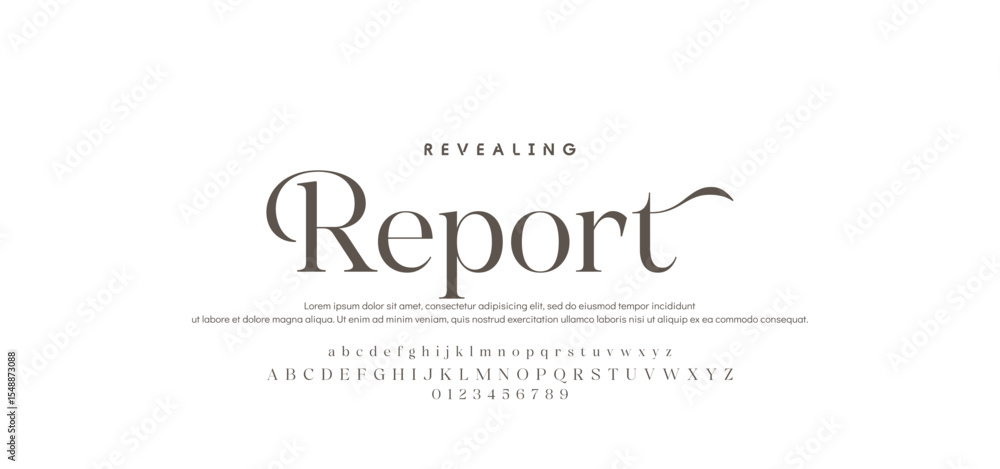 Elegant alphabet letters font logo classic minimal fashion designs. Typography modern sans fonts and number for logo brand. vector illustration Elegant alphabet letters font logo classic minimal fashion designs. Typography modern sans fonts and number for logo brand. vector illustration