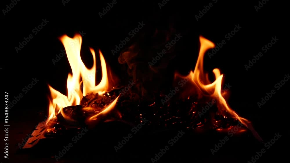 Slow motion open book burning in fire, fire flame, burning old paper on ground Slow motion open book burning in fire, fire flame, burning old paper on ground