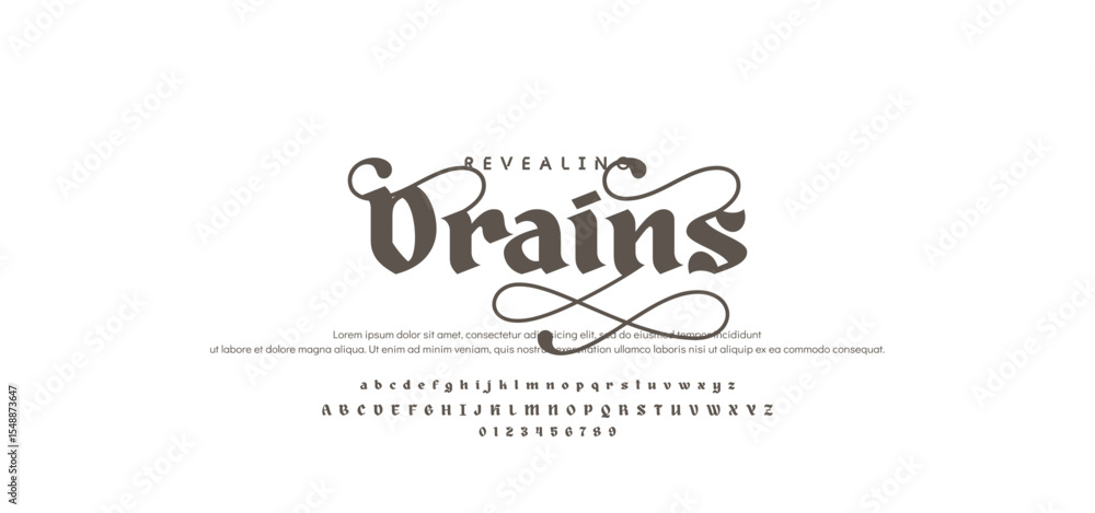 Elegant alphabet letters font logo classic minimal fashion designs. Typography modern sans fonts and number for logo brand. vector illustration Elegant alphabet letters font logo classic minimal fashion designs. Typography modern sans fonts and number for logo brand. vector illustration