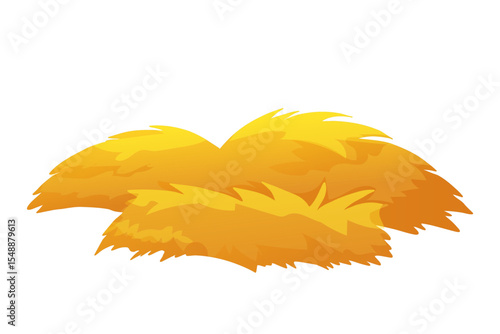 Haystack and straw bale illustrations. dry grass piles, farm field bundles, and autumn fodder collection. Vector rural icon set isolated on white background.