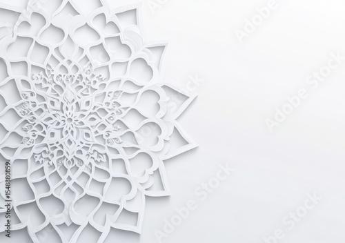 Elegant white mandala design
