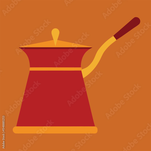 Turk for coffee in doodle style Vector illustration Isolated coffee pot in line style Logo for a coffee shop Premium Vector
