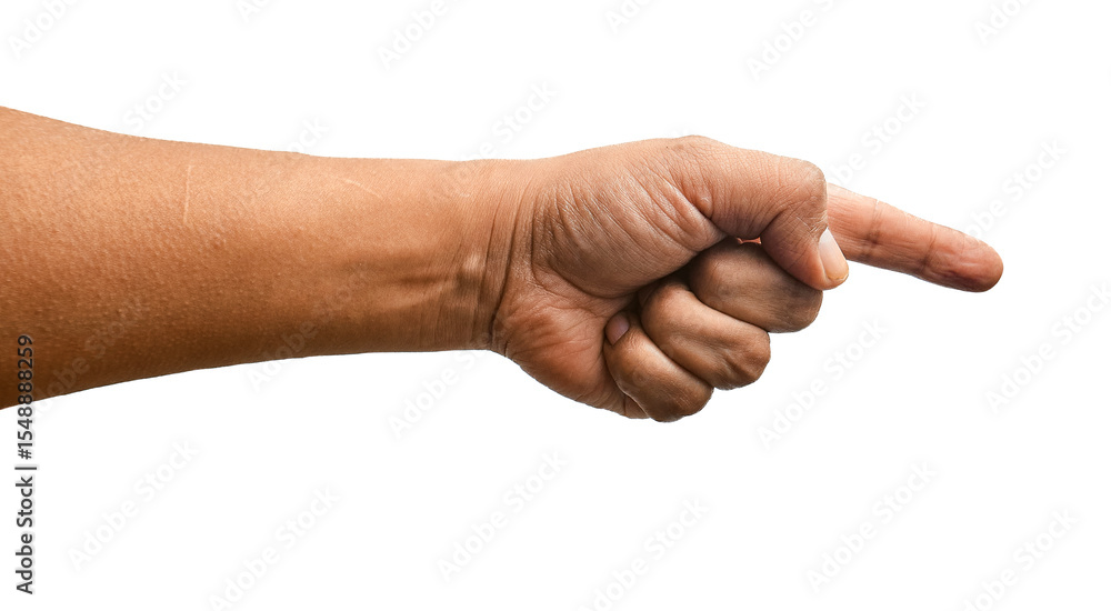 Index-Finger Pointing Gesture of Latino Man Isolated on White Background
Index-Finger Pointing Gesture of Latino Man Isolated on White Background