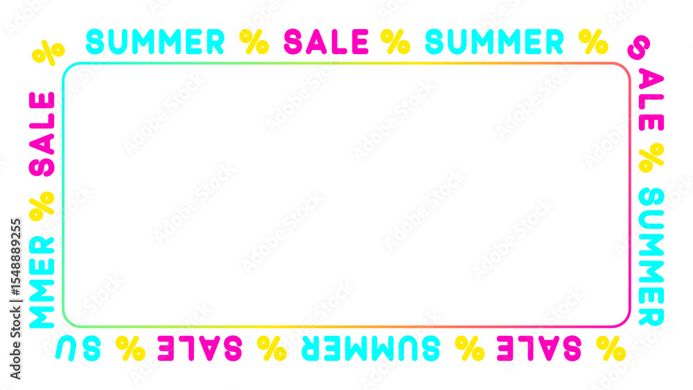 Fototapeta premium summer sale text border frame on transparent background,png black friday and season mega sale and big promotion overlay design element 