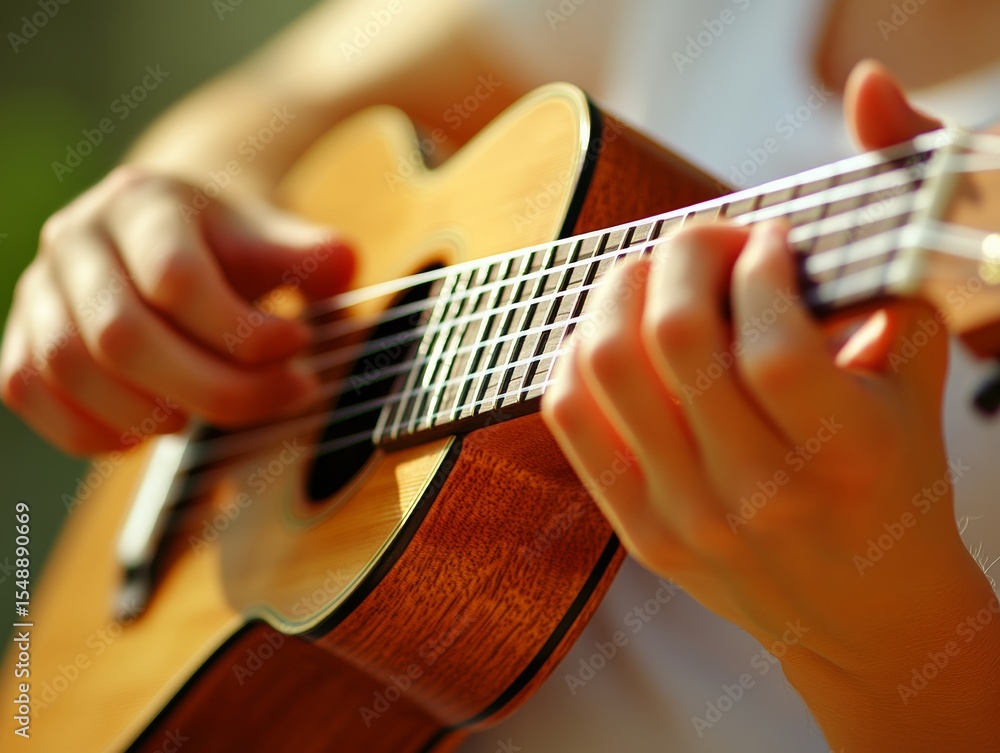 Fototapeta premium selective focus, playing a string instrument