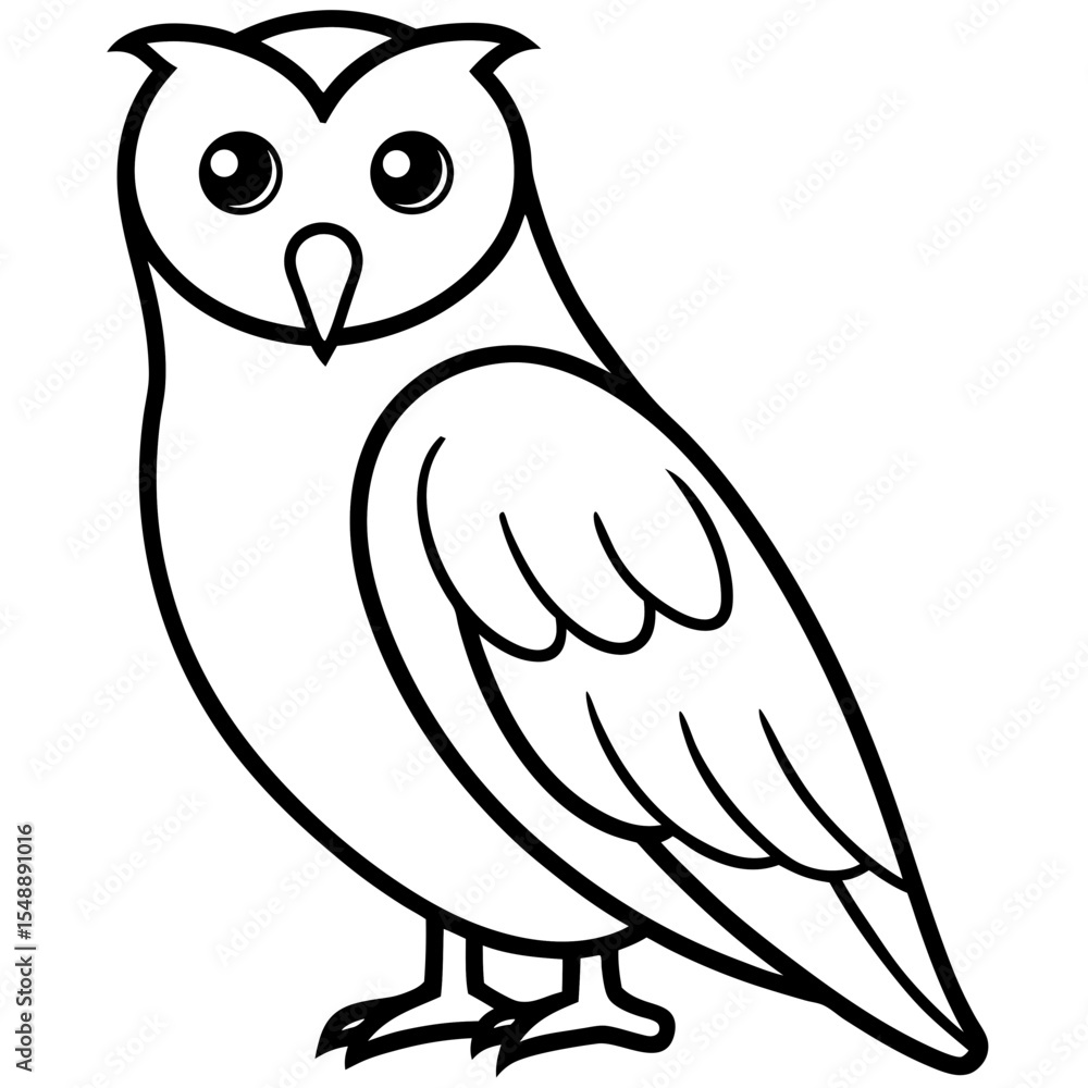 Elegant Snowy Owl Linework Elegant Snowy Owl Linework
