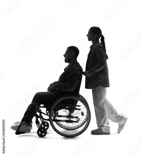 Silhouette of young man in ...