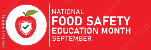 National Food Safety Education Month. September. Vector illustration. Design element for banner, poster or card.