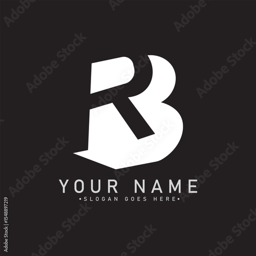 RB Minimal Vector Logo - Simple Business Logo for R and B Monogram