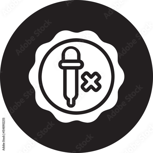 no artificial colours glyph icon