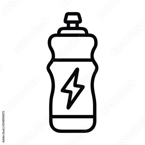 A bottle of lightning is on a white background Premium