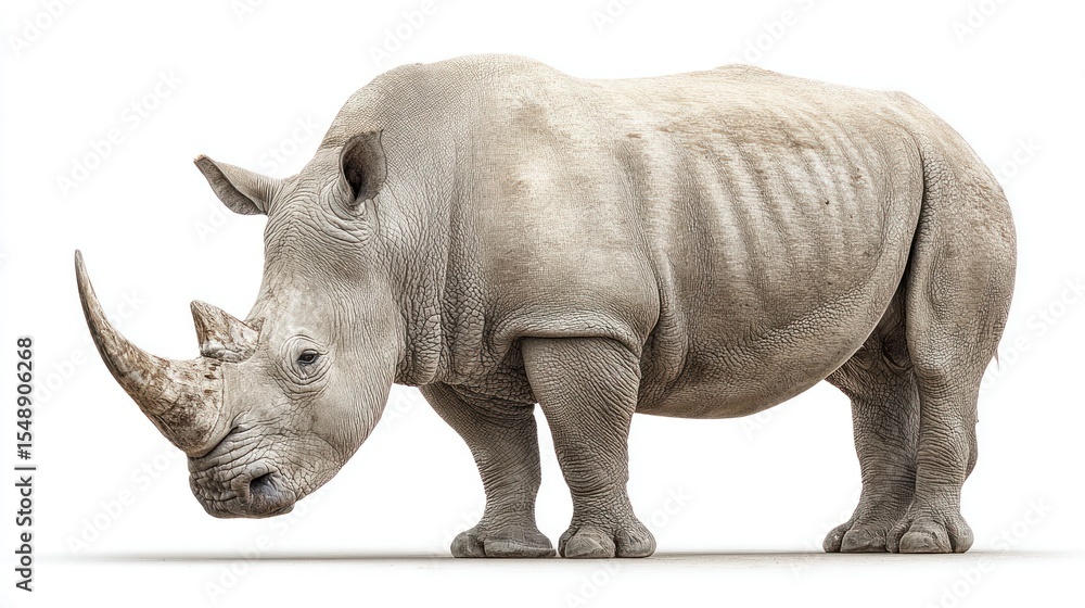 Obraz premium White rhinoceros in profile
