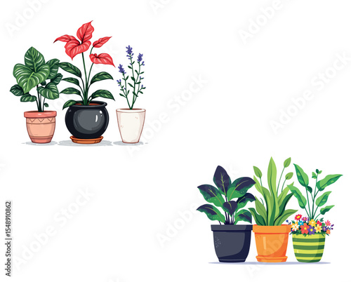 Vsai potted plants bringing greenery and vibrancy to home decor