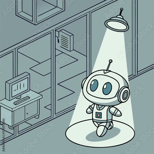 AI digital assistant floating hologram