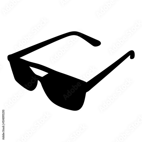 Silhouette of stylish sunglasses, a fashion accessory for sun protection