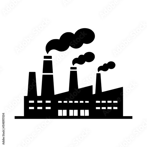 Industrial factory silhouette