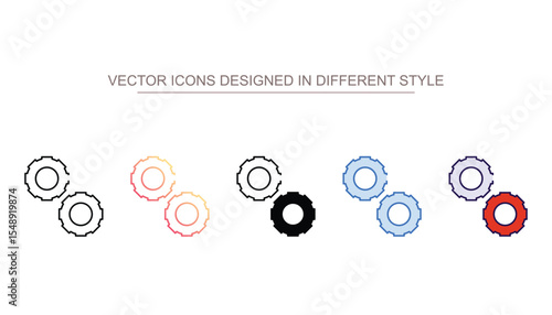 Gear icon design with white background stock illustration