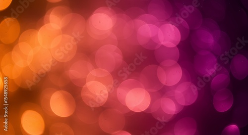 Abstract Bokeh Background: Warm Orange to Deep Magenta Gradient