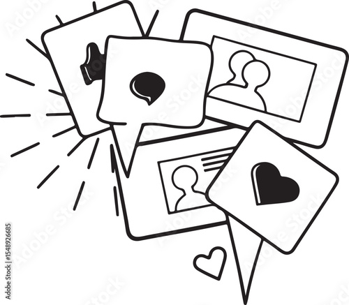 Playing cards design set with ace of spades and heart icons for poker game