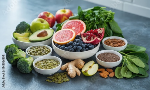 Wallpaper Mural Assortment of Healthy Foods for Balanced Diet and Wellbeing Torontodigital.ca